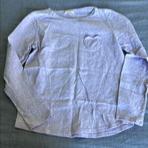 Crewcuts Lavender Long Sleeve Tee with Heart Design